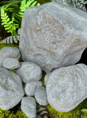 仿真玻璃钢石头景观园林装饰展台店铺庭院创意假山造景装饰摆件