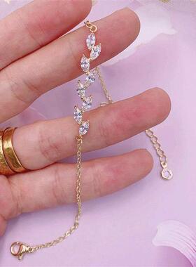 Leaf Bride Brlet Female Ins Style Design High-grade Sense Zi
