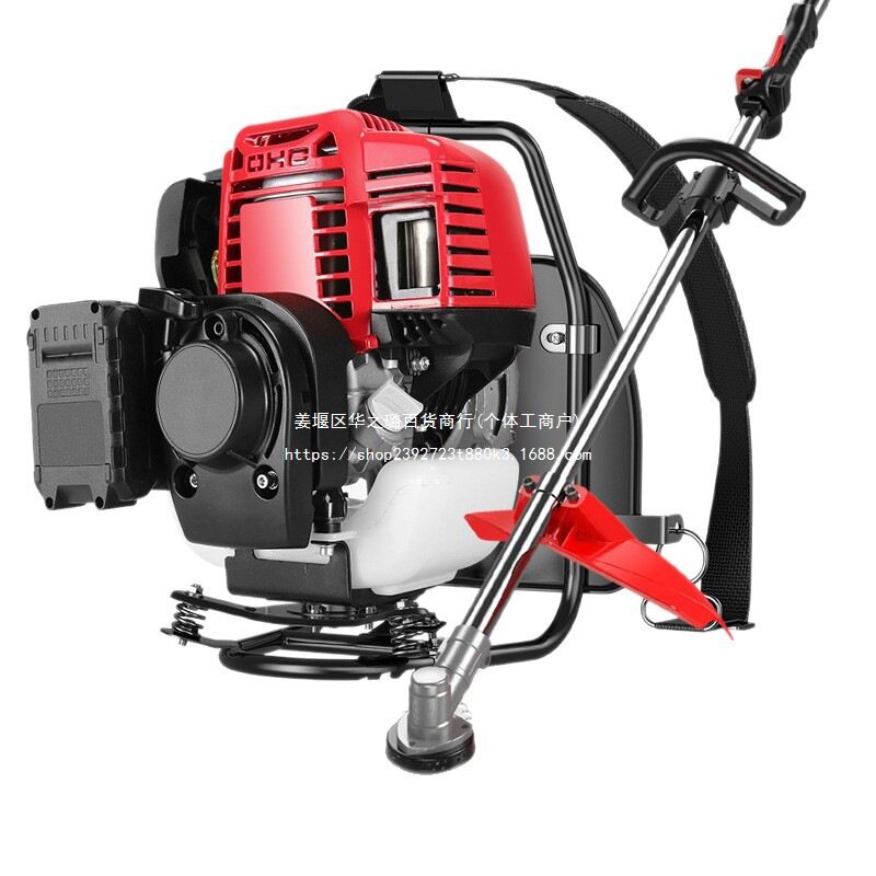 Four-stroke gasoline lawn mower, backpack-type small multi-function, hoeing, loosening soil, trenching, agricultural mini-tiller, land reclamation and others