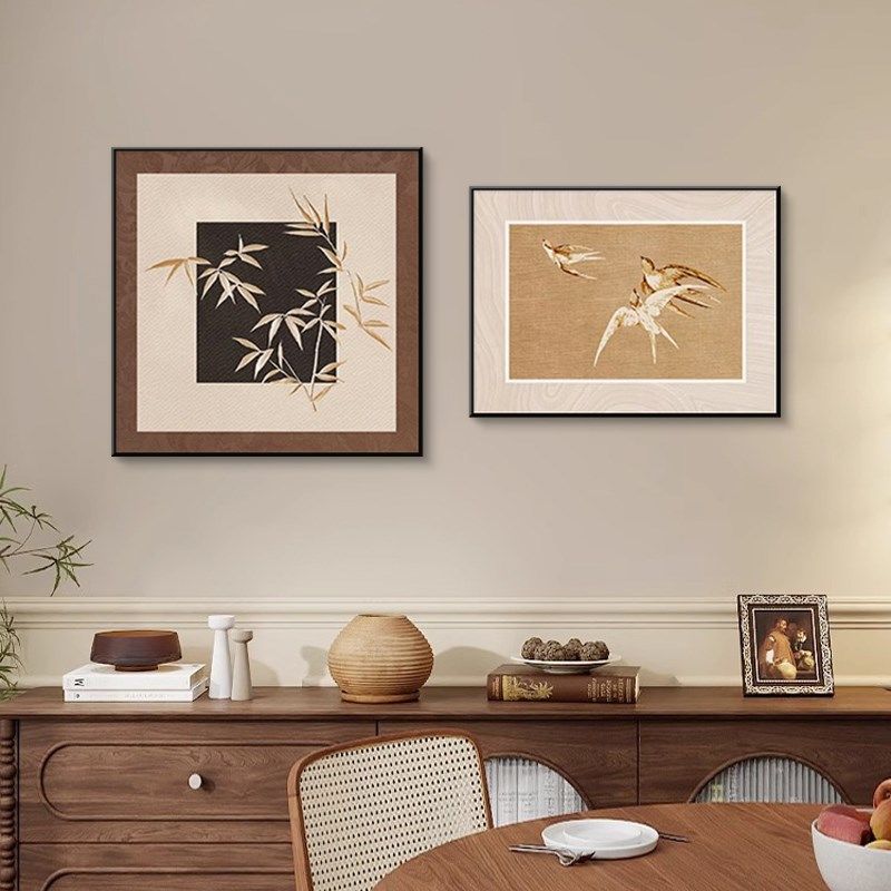 复古花鸟宋代美学卧室床头装饰画中古风主卧房间沙发背景墙上挂画,淘宝优惠券,粉丝福利购,淘宝优惠卷