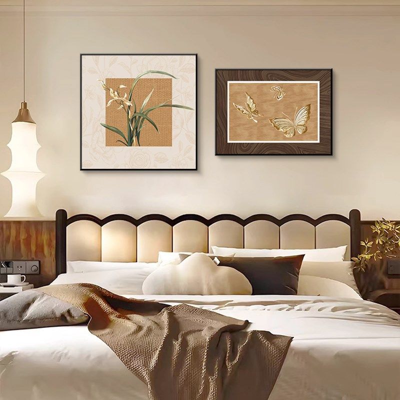 复古花鸟宋代美学卧室床头装饰画中古风主卧房间沙发背景墙上挂画,淘宝优惠券,粉丝福利购,淘宝优惠卷