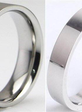 100x Polish 4mm 6mm Mix Classtic Stainless Steel Wedding Ban