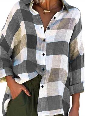 Plaid Blouse Newest Fashion Checkered Casual Long Sleeve Shi