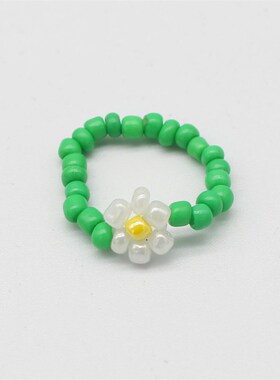 15 Style Korean Cute Colorful Bohemia Small Flower Ring Hand