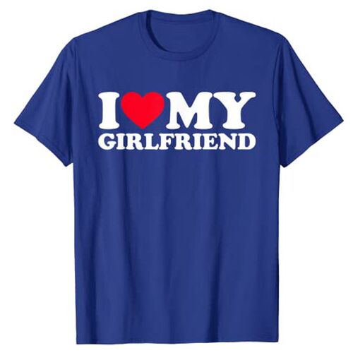 I Love My Girlfriend Shirt I Heart My-Girlfriend Shirt GF T- - 图0