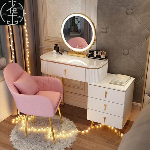 Dressing table bedroom Organizer cabinet makeup table Chair - 图1