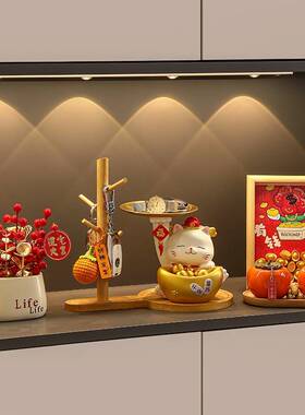 入户匙财猫收迁纳托盘钥置物架摆件客厅玄关bjzh163装饰品家居招