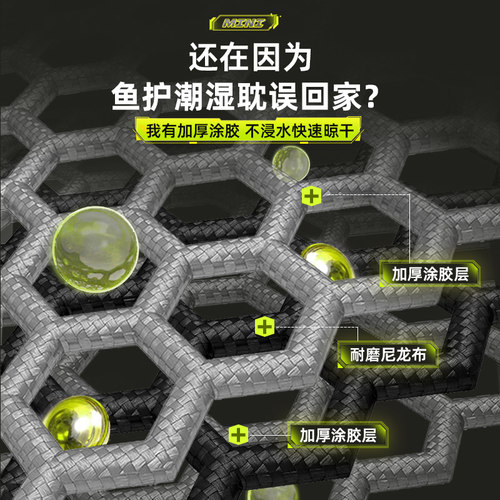 本诺谷麦速干鱼护野钓专用小型渔护折叠束口涂胶网兜溪流口袋鱼护 - 图2