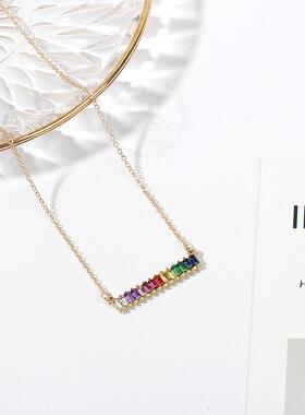 。Accessories temperament versatile fashion rainbow Neckl in