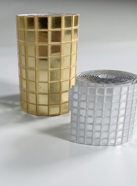 Self-Adhesive Real Glass Craft Mini Square Mirrors Mosaic Ti