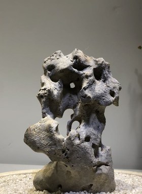 太湖石 假山盆景石头小摆件鱼缸造景附石观赏石天然石材原石抱石