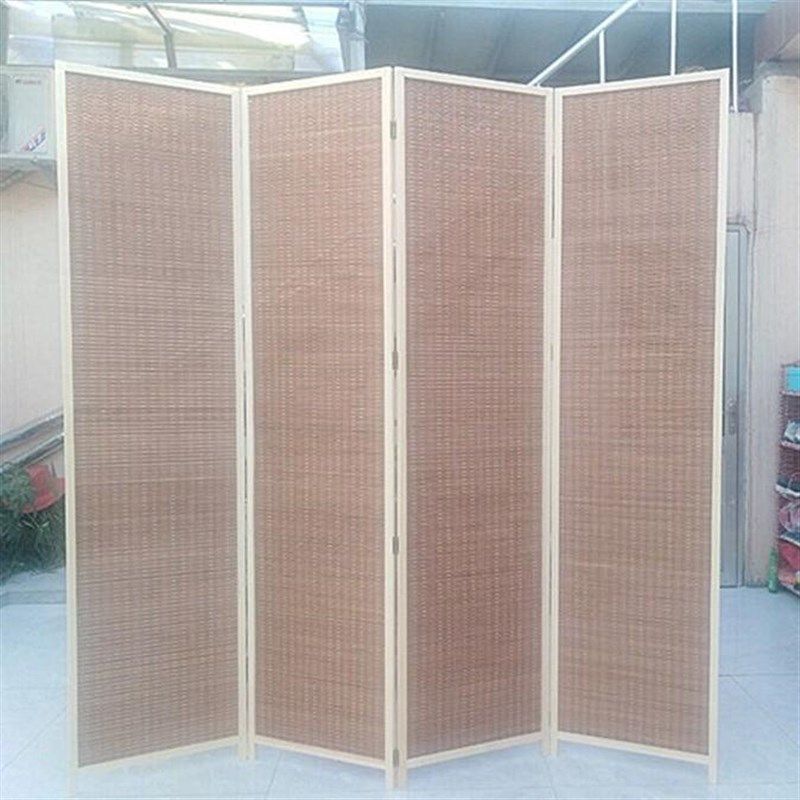 竹编复古小屏风可移动带滑轮专用宠物围栏游戏区隔断可折叠,淘宝优惠券,粉丝福利购,淘宝优惠卷