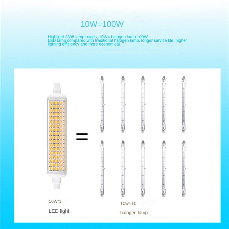 LED 13W高亮118MM无屏闪R7S玻璃陶瓷灯管双端灯替换卤素灯管,淘宝优惠券,粉丝福利购,淘宝优惠卷