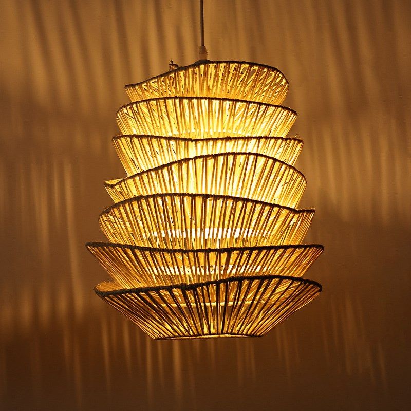 异丽侘寂风复古吊灯创意个性藤编餐桌客厅灯酒店客栈名宿藤艺灯饰,淘宝优惠券,粉丝福利购,淘宝优惠卷