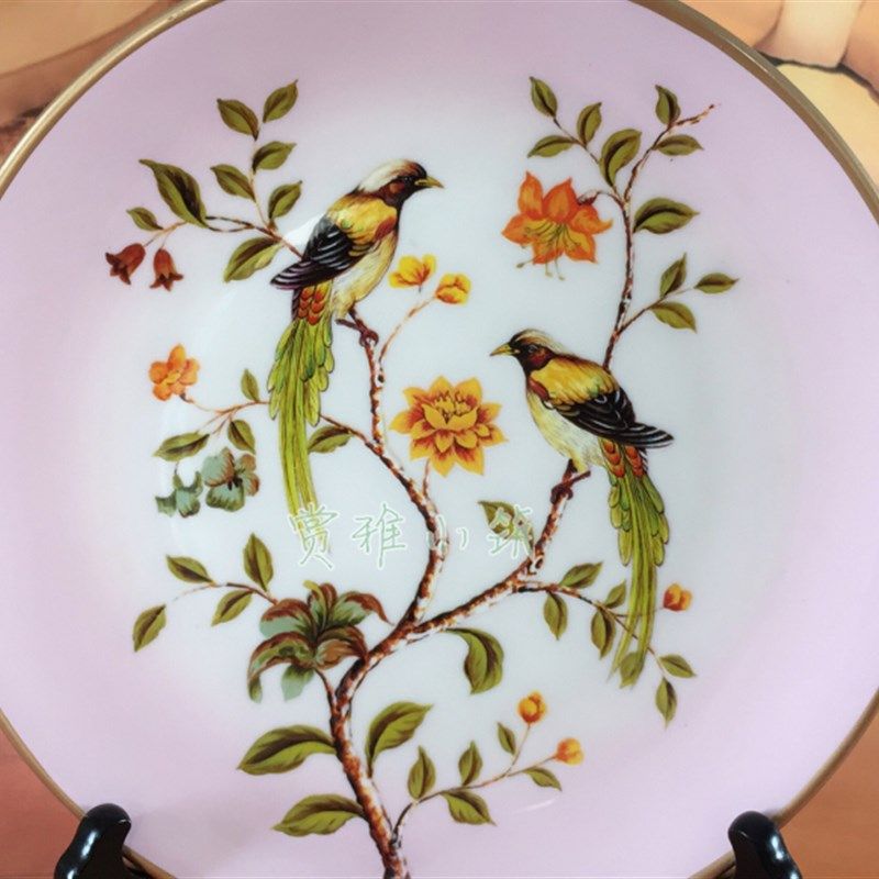 创意装饰盘陶瓷摆设盘 欧式客厅电视柜家居玄关工艺彩绘坐盘,淘宝优惠券,粉丝福利购,淘宝优惠卷