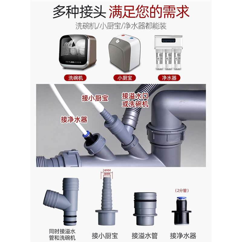 潜水艇厨房洗菜盆下水管单槽套装洗碗池排水管水槽防臭下水器配件,淘宝优惠券,粉丝福利购,淘宝优惠卷