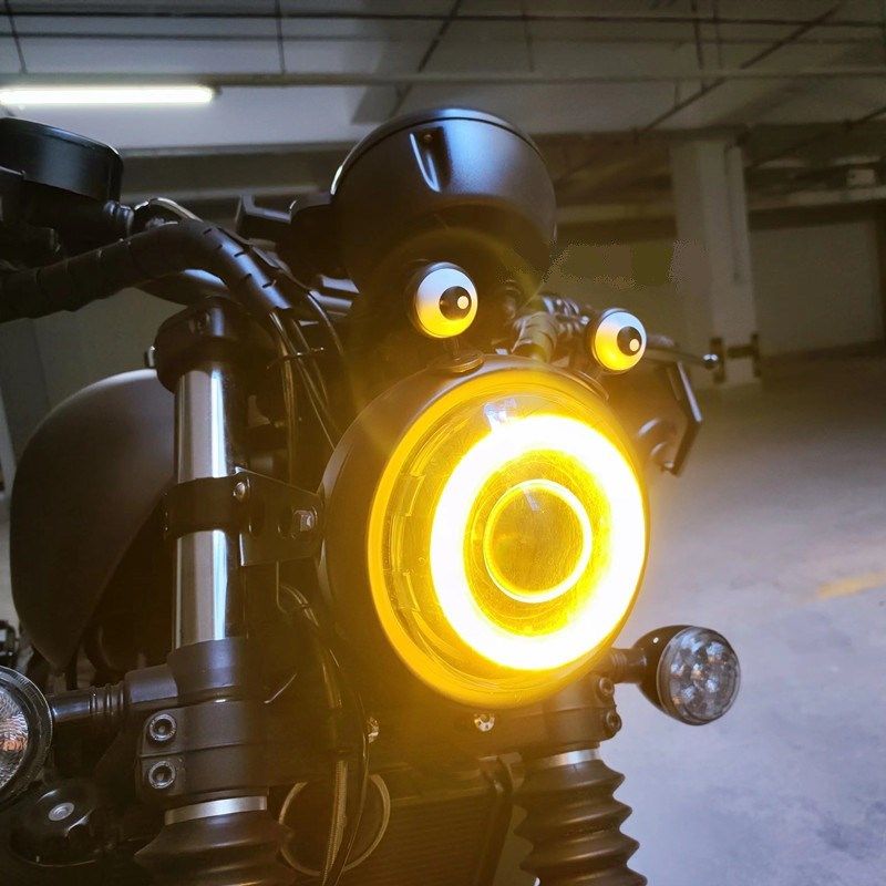 凯旋Bobber长江bobbie400 700改装LED 双光透镜大灯 复古圆灯总成,淘宝优惠券,粉丝福利购,淘宝优惠卷