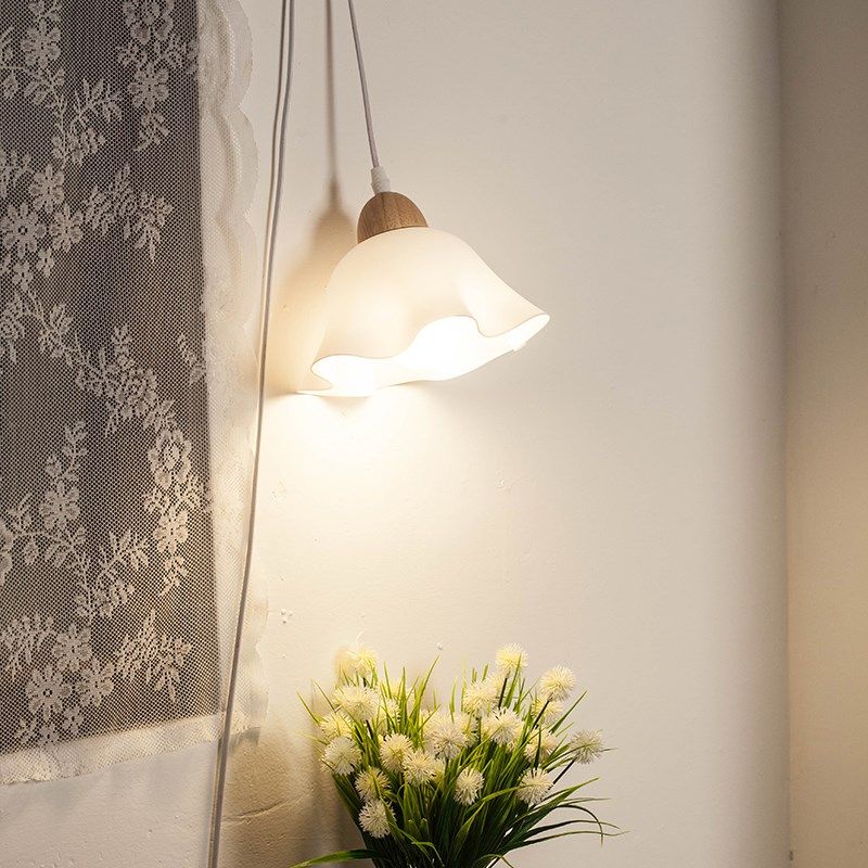 心灯花朵插电吊灯床上灯悬挂宿舍上铺床头灯小夜灯挂灯寝室灯学习,淘宝优惠券,粉丝福利购,淘宝优惠卷