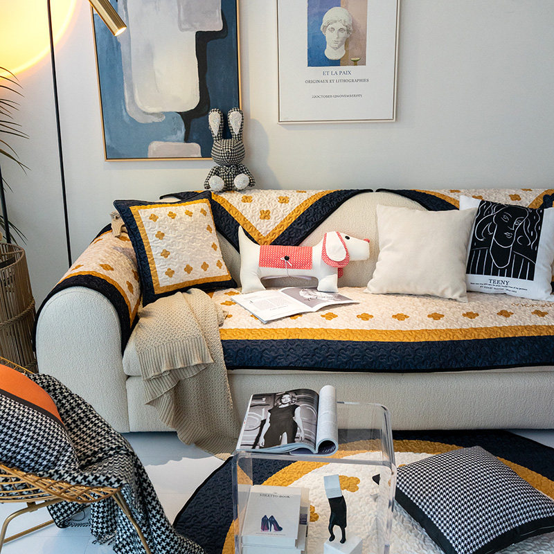 莫耐河 治愈小花沙发垫毛绒冬款保暖沙发坐垫套罩盖巾可水洗定制,淘宝优惠券,粉丝福利购,淘宝优惠卷