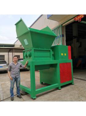 小型400双轴撕碎机冻肉骨头废纸文件塑料铁皮蔬菜瓜果家用撕碎机