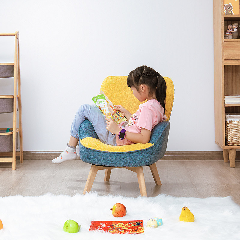 懒人日记儿童沙发座椅宝宝阅读角布置可拆洗单人迷你泰迪绒小沙发,淘宝优惠券,粉丝福利购,淘宝优惠卷