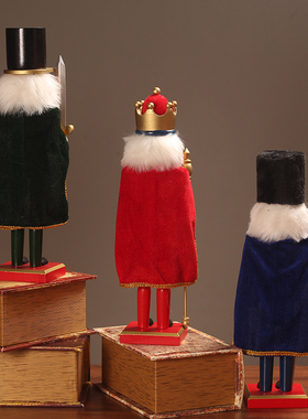 北欧复古胡桃夹子木偶士兵创意人物家居桌面摆设软装饰品摆件礼品