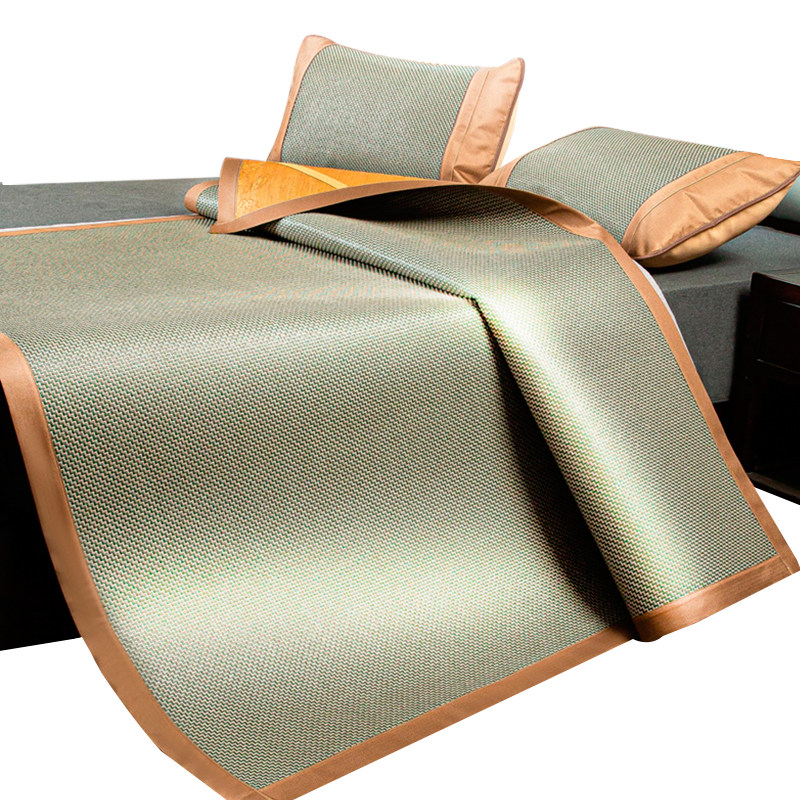 2023新款面凉席藤席三件可折叠冰丝席夏季家用席子夏天草席,淘宝优惠券,粉丝福利购,淘宝优惠卷