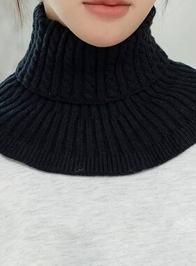 Winter Detachable Cotton Knitted Turtleneck Collar For Women