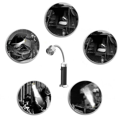 1pc 9 LED Flashlight BBQ Grill Light Outdoor Super Bright Ma - 图1