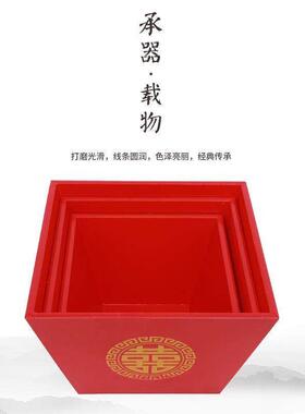 Old-style solid wood high-grade rice bucket wedding celebrat
