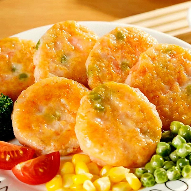 丰华速冻鳕鱼虾仁果蔬饼儿童营养早餐火锅空气炸锅半成品食材251g