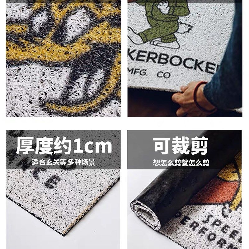 入户玄关地垫美式卡通换鞋垫丝圈猫砂垫易清洗除尘耐脏门垫,淘宝优惠券,粉丝福利购,淘宝优惠卷
