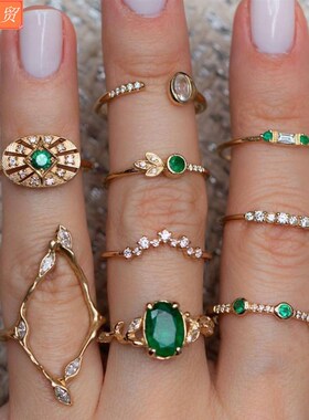 wish European Fashion Ring Set Creativity personality woman