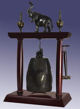 创意仿古钟鼎摆件现代大号客厅铜钟鼎别墅酒店乔迁办公室开业礼品