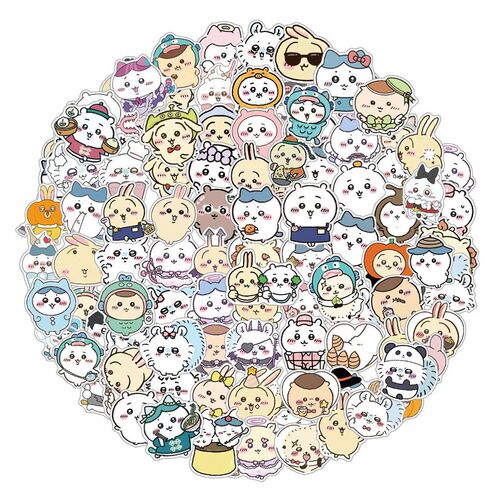 100pcs Kawaii Jiikawa Cartoon ers Decorative Desk Laptop Scr - 图0