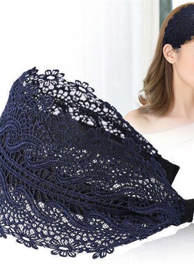 Wide Women Hairband Solid Lace Turban Solid Elastic Hair Ban
