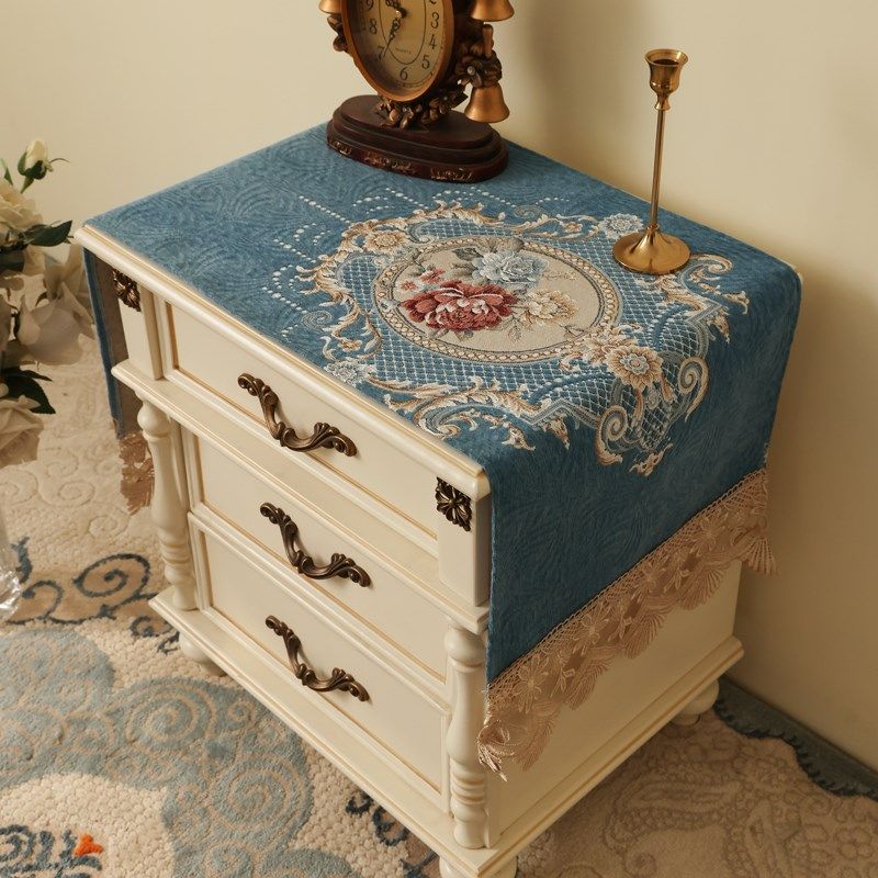 欧式高档卧室床头柜盖布高端家用床头柜防尘罩垫子高级感202新款,淘宝优惠券,粉丝福利购,淘宝优惠卷