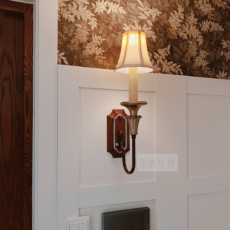 美式客厅复古卧室楼梯走廊过道免接线无线充电感应单头铁艺壁灯具,淘宝优惠券,粉丝福利购,淘宝优惠卷