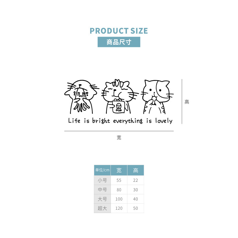 卡通动物可爱壁纸自粘客厅沙发装饰背景贴画卧室店铺玻璃喵咪墙贴,淘宝优惠券,粉丝福利购,淘宝优惠卷