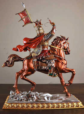 格萨尔王像彩绘 护法像居家供奉台摆件藏传工艺品