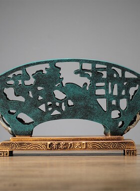 新中式海纳百川摆件创意玄关客厅茶几桌面装饰品公司办公室桌面礼