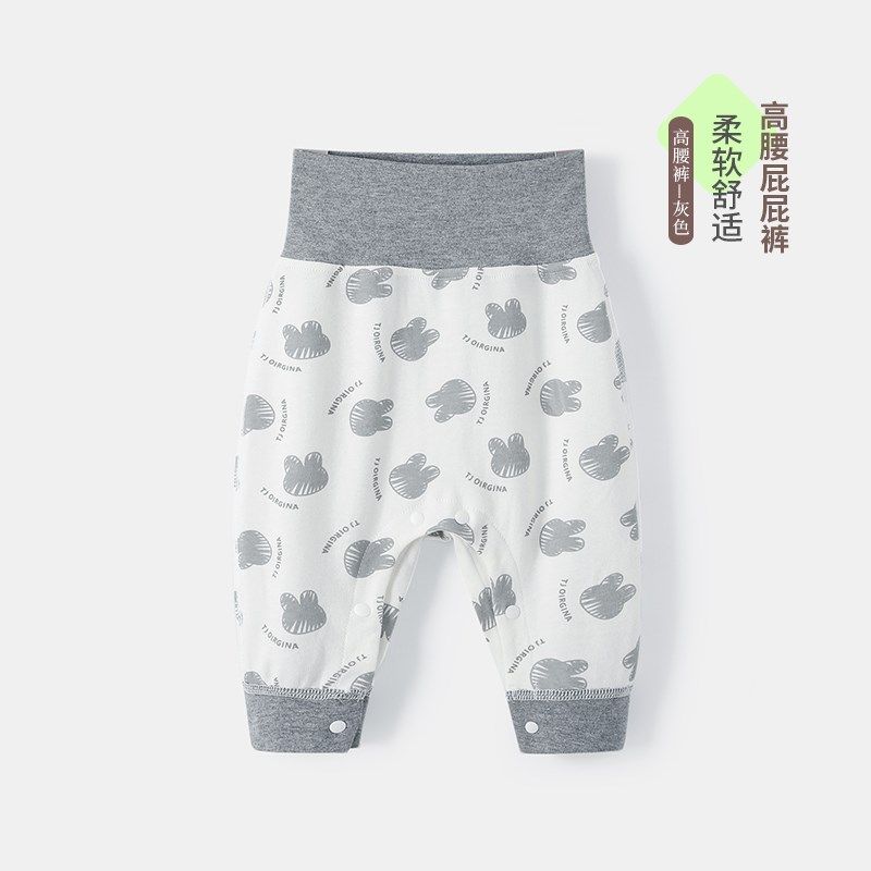 婴儿裤子春秋纯棉打底大屁屁裤新生儿宝宝秋裤高腰大pp带按扣裤子,淘宝优惠券,粉丝福利购,淘宝优惠卷