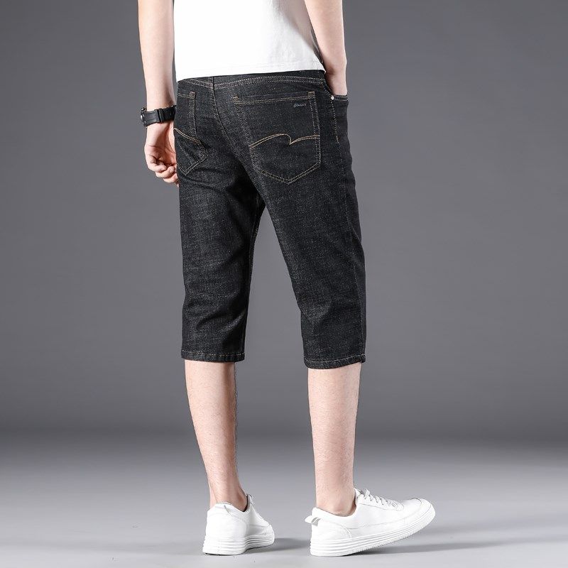 夏季薄款牛仔短裤男七分裤宽松直筒加肥加大码胖子马裤男中裤外穿,淘宝优惠券,粉丝福利购,淘宝优惠卷