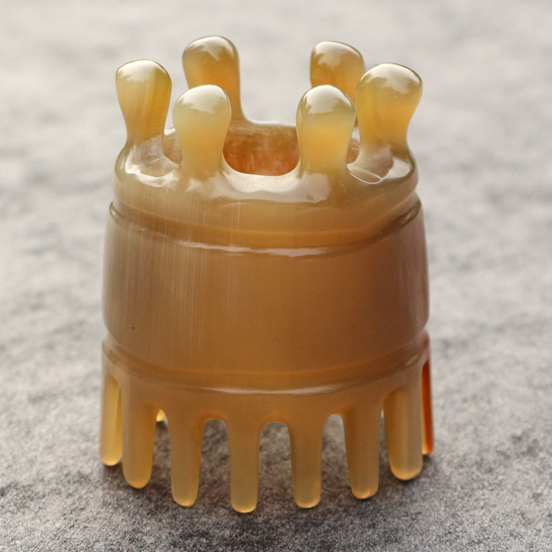 手工牛角按摩梳子粗齿个人护理清洁头皮洗漱按摩头疗梳高6-8CM,淘宝优惠券,粉丝福利购,淘宝优惠卷