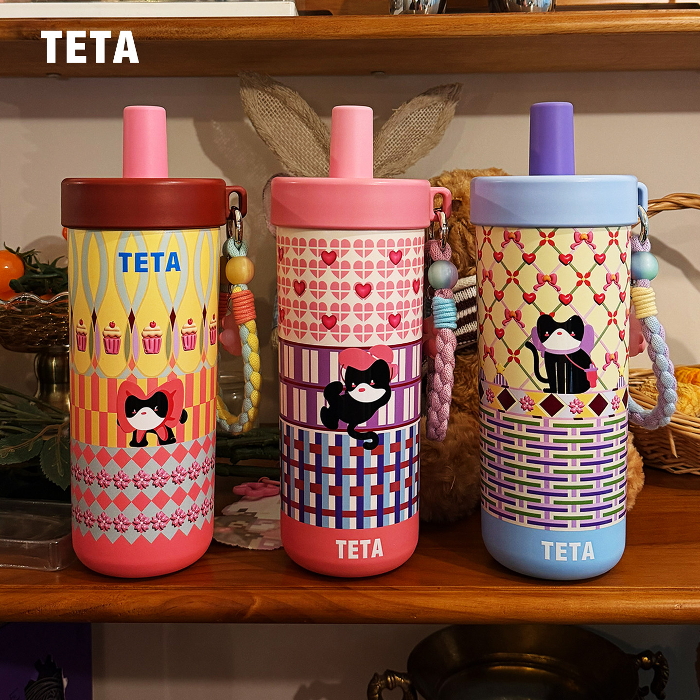 TETA锥形吸管保温保冷杯【何宣林同款】大容量水杯女生高颜值杯子