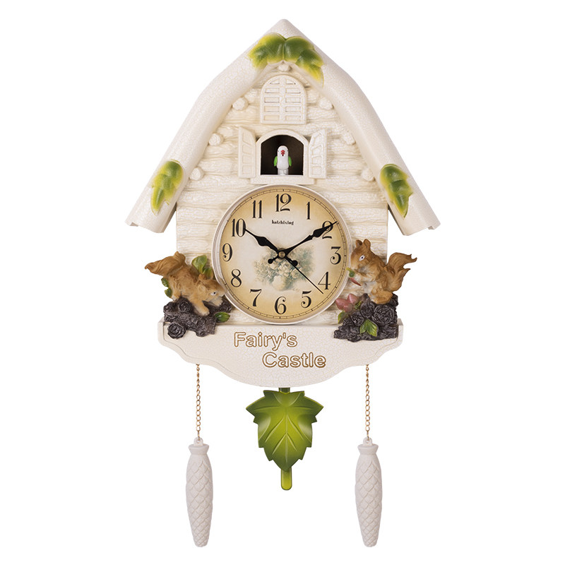 海之星欧式创意挂钟布谷鸟装饰报时挂钟咕咕钟表静音卧室挂表壁钟,淘宝优惠券,粉丝福利购,淘宝优惠卷