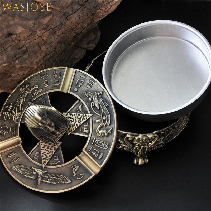 埃及法老复古家用带盖大号烟灰缸创意个性潮流多功能时尚男生礼品,淘宝优惠券,粉丝福利购,淘宝优惠卷