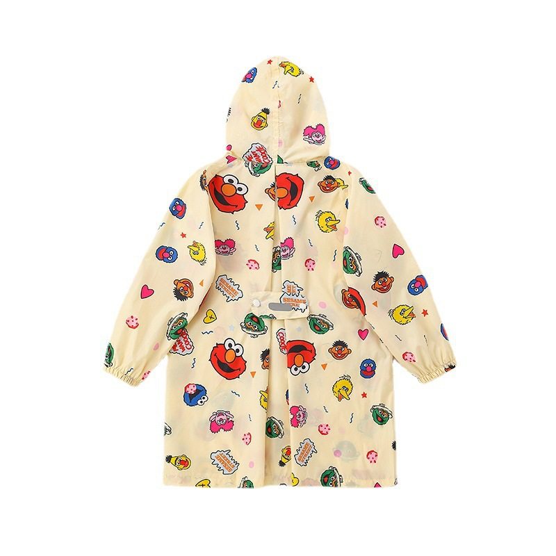 日单速干轻薄儿童中小学生带书包位雨衣芝麻街幼儿园宝宝大码雨披,淘宝优惠券,粉丝福利购,淘宝优惠卷