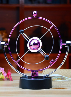 混沌摆件永动机仪创意磁悬浮办公室办公桌面家居饰品摇摆器天体仪