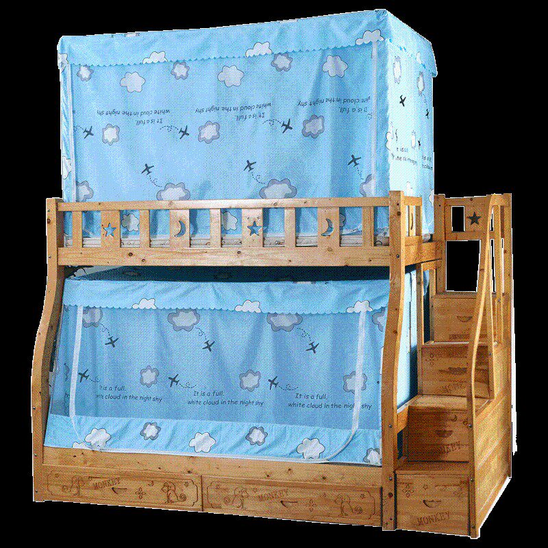 遮光子母床蚊帐上下铺梯形1.5m床家用床帘一体式双层儿童床公主风,淘宝优惠券,粉丝福利购,淘宝优惠卷